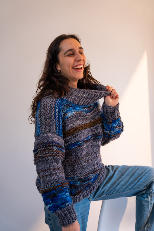 Gris y Azul Unisex